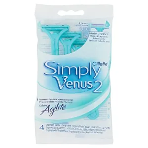 Simply Venus 2 Women's Disposable Razors - 4 Pack
