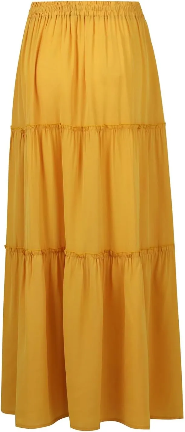 Skirts for Women Summer Casual Elastic High Waist Floral Paisley Boho Long Maxi