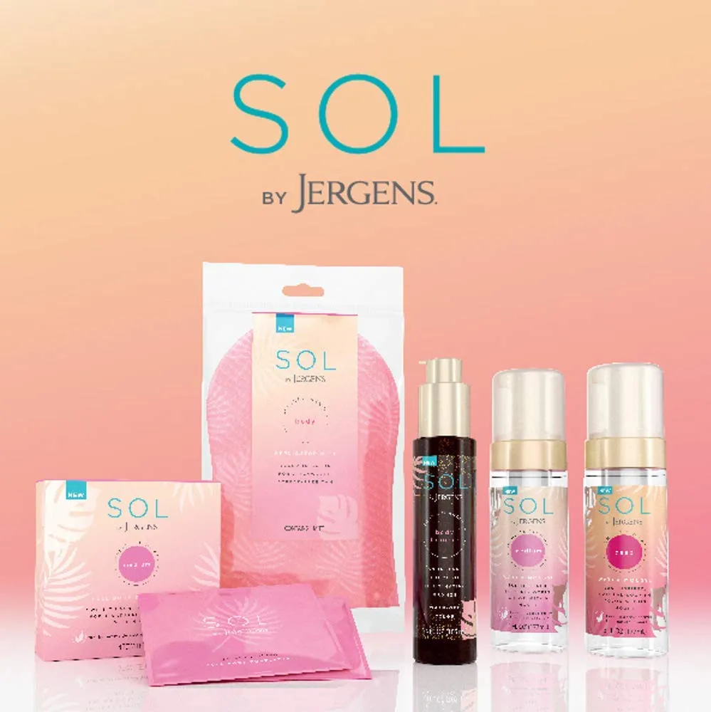 SOL by Jergens Self Tanner Applicator Mitt, Flawless, Streak-free Tanning Blender Glove, Sunless Tanning, Reusable Tanning Mitt Protects Hands