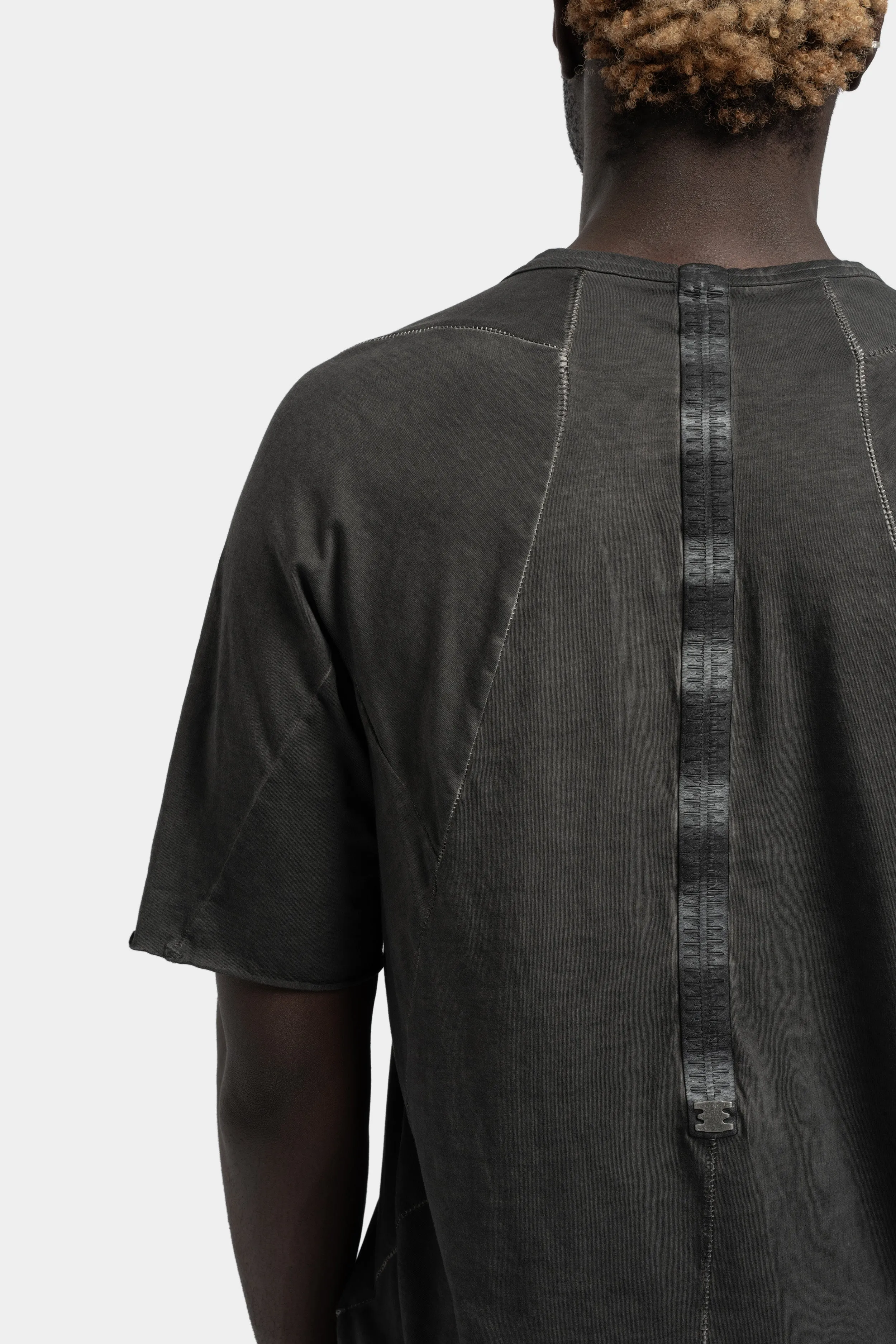 Staple spine detail raglan t-shirt, Plomb