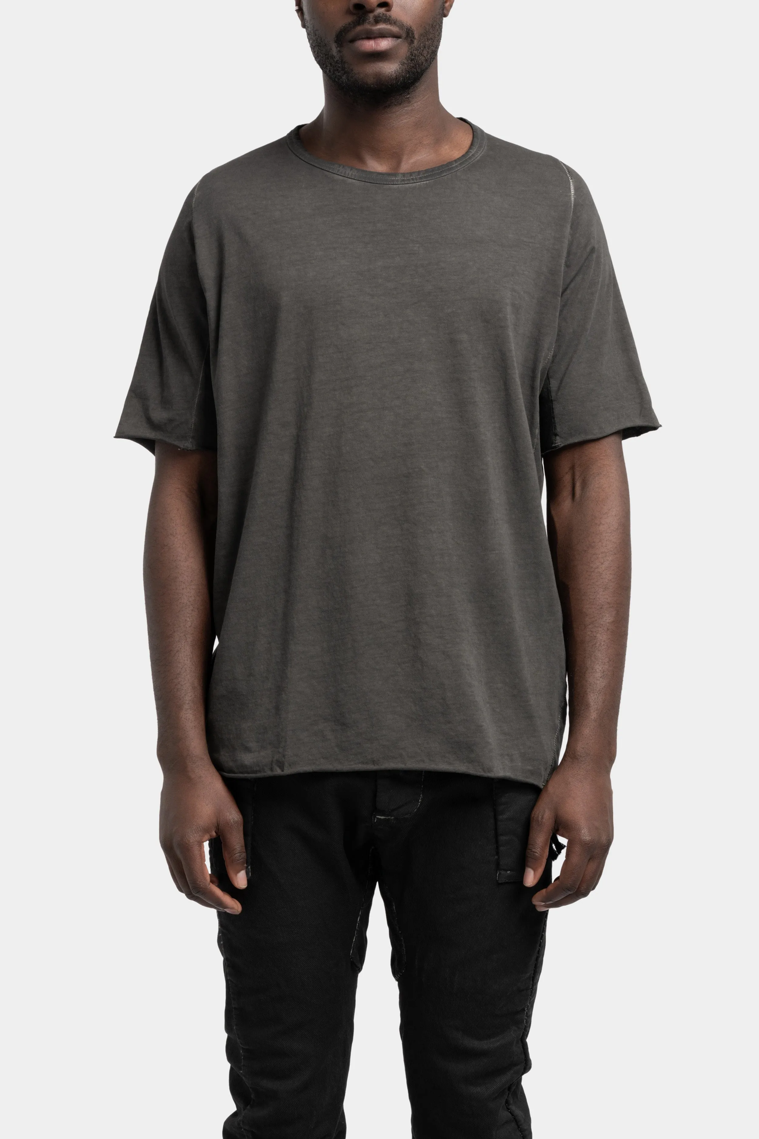 Staple spine detail raglan t-shirt, Plomb