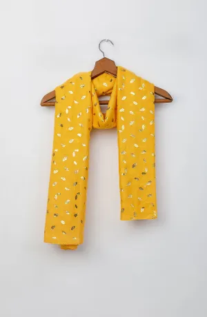 Stitched 1 Piece Dyed Cotton Scarf (WADC23W-1040)