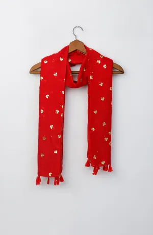 Stitched 1 Piece Dyed Cotton Scarf (WADC23W-1070)