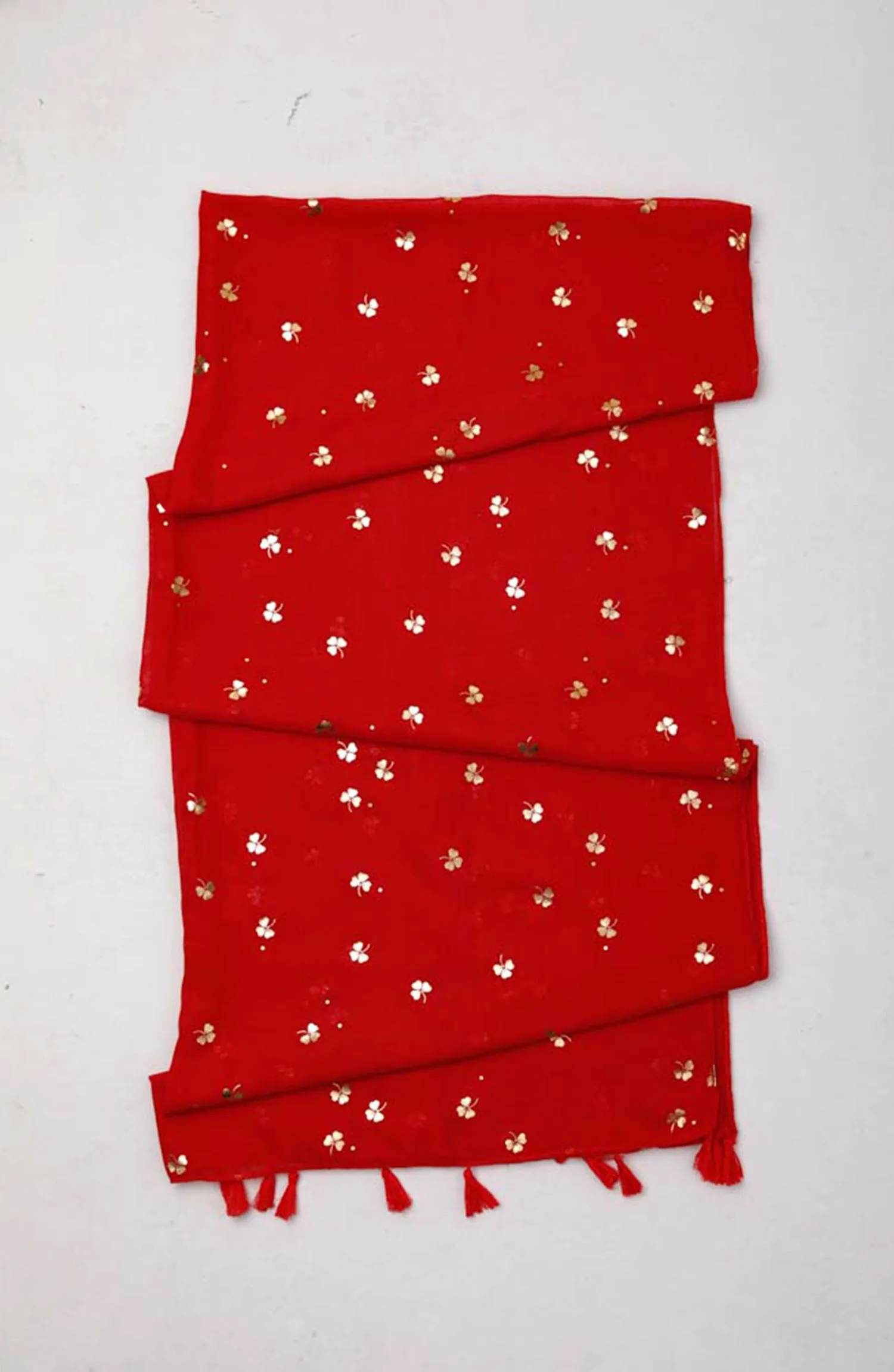 Stitched 1 Piece Dyed Cotton Scarf (WADC23W-1070)