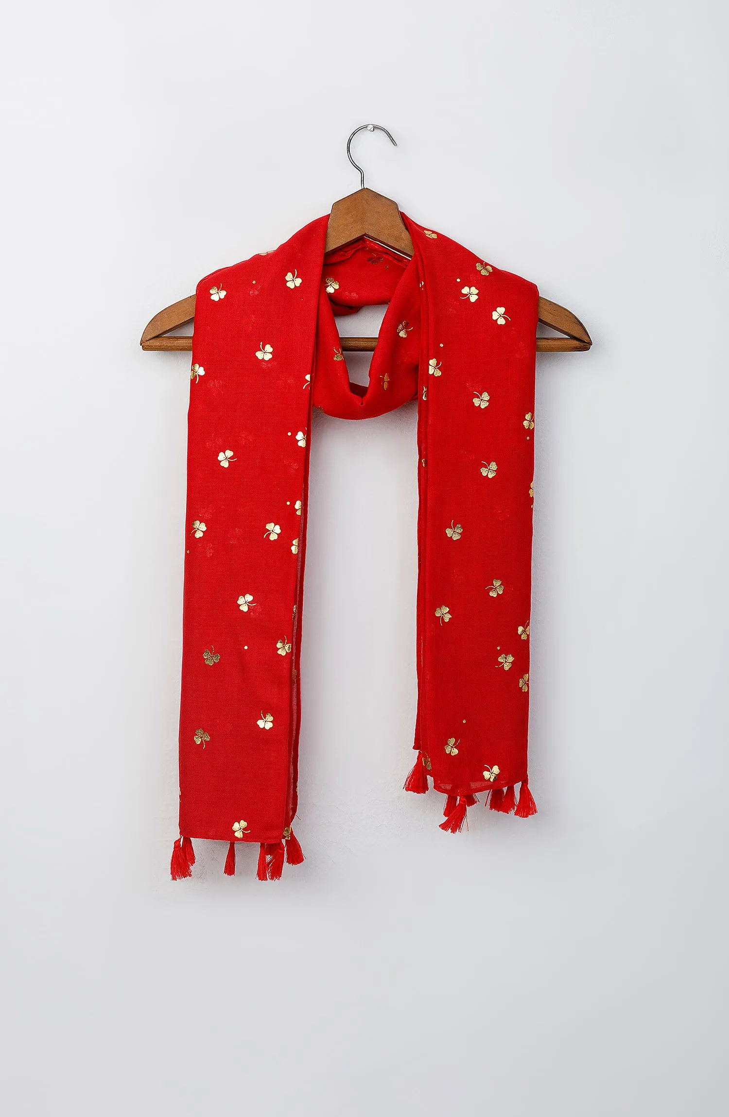 Stitched 1 Piece Dyed Cotton Scarf (WADC23W-1070)