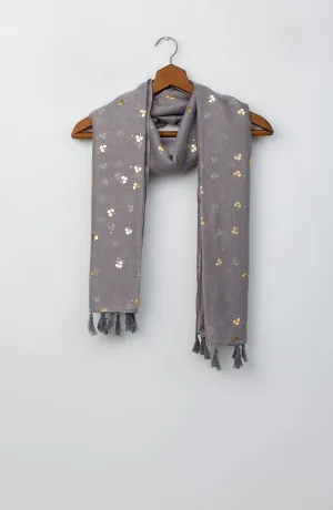 Stitched 1 Piece Dyed Cotton Scarf (WADC23W-1075)