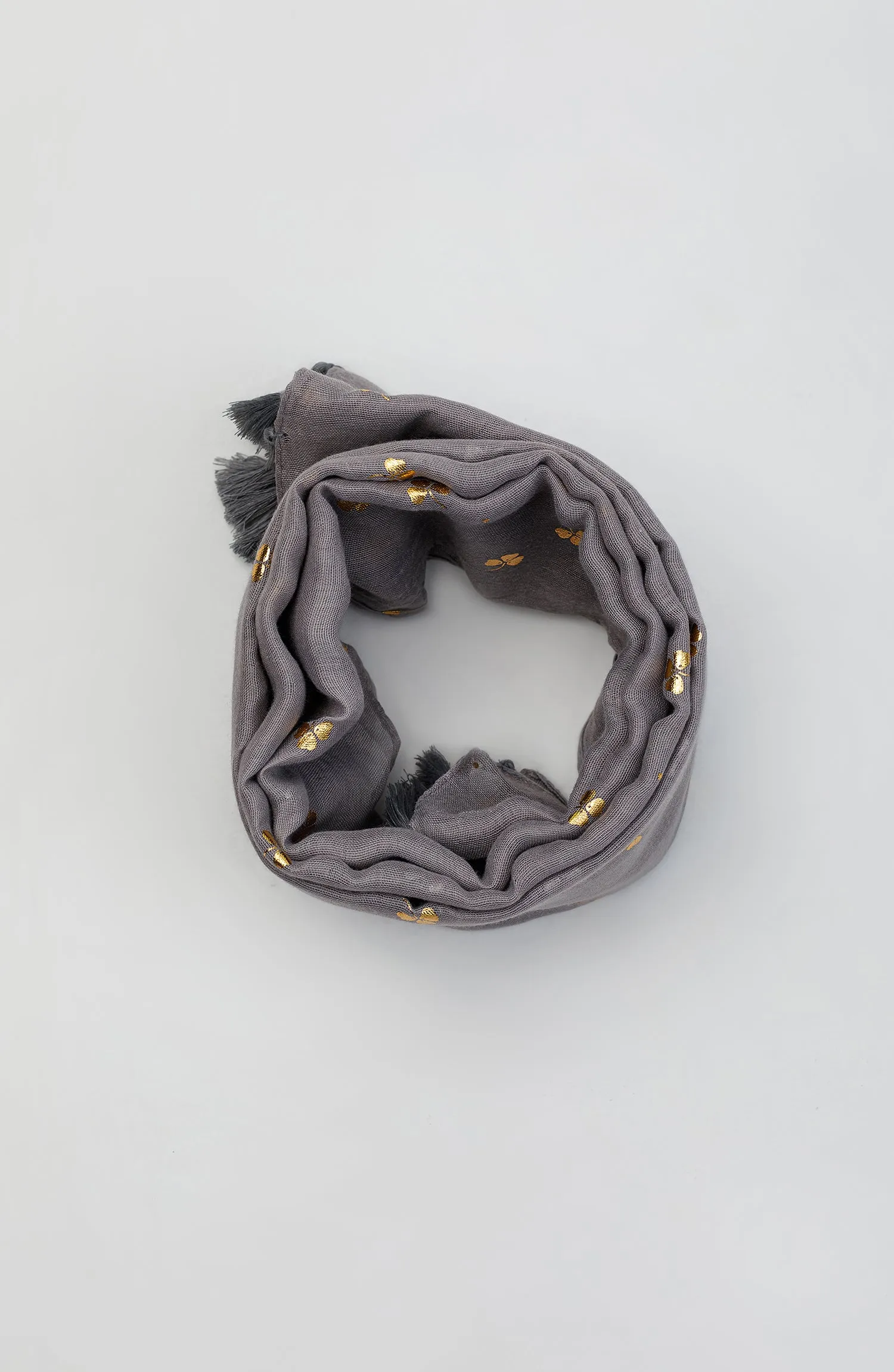 Stitched 1 Piece Dyed Cotton Scarf (WADC23W-1075)