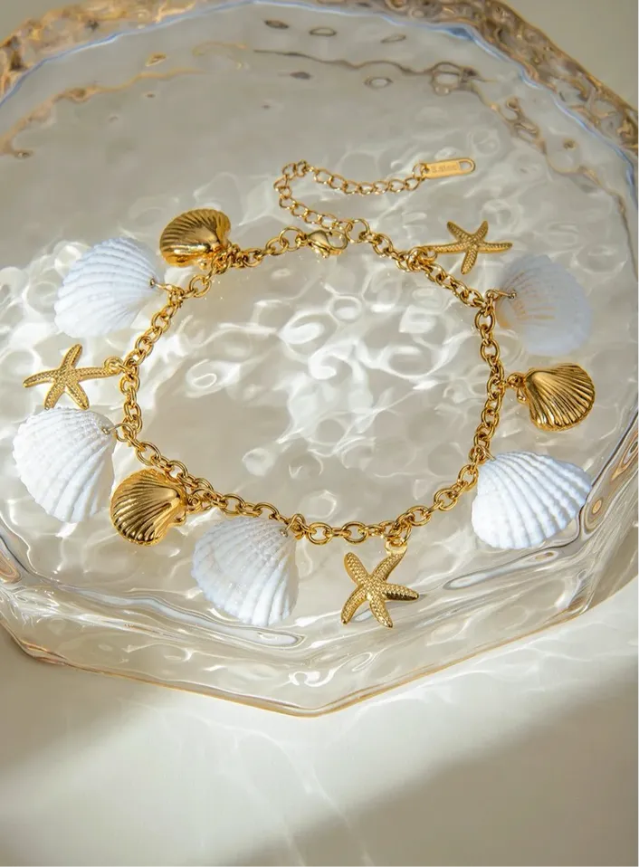 Sundrenched Shell Anklet