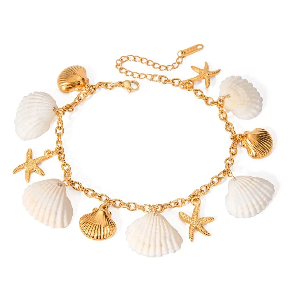 Sundrenched Shell Anklet