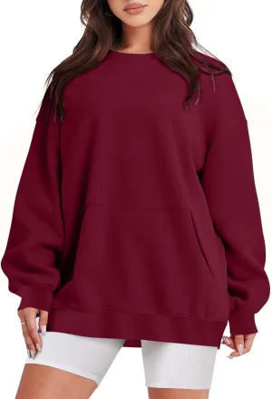 Sweatshirt For Womens Fashion 2023 Oversized Long Sleeve Crewneck Hoodie Sweatshirts Pullover Tops Fall Outfits