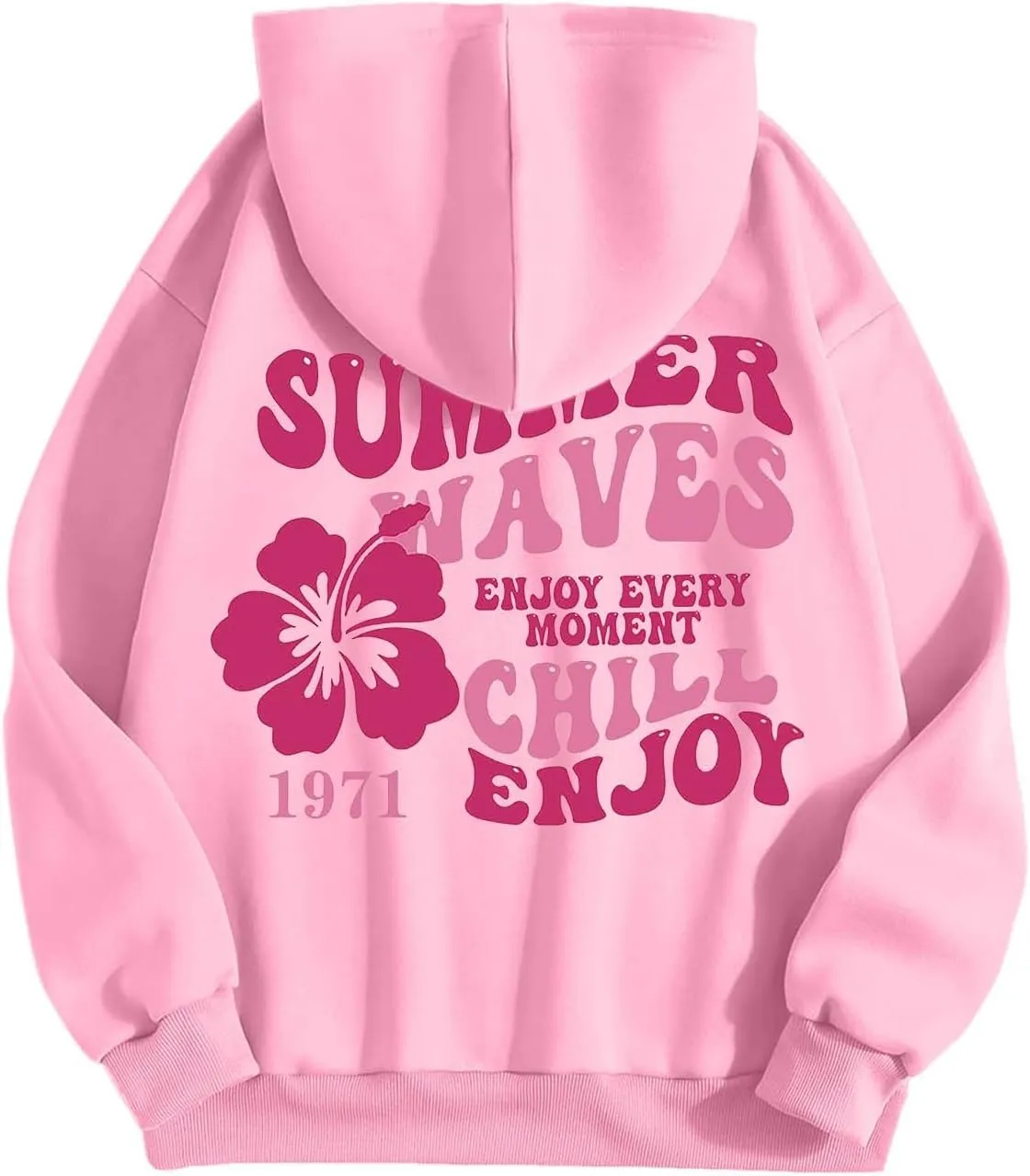 Sweatshirts For Teen Girls Long Sleeve Letter Print Casual Graphic Hoodies Drawstring Pullover Oversized Hoodies