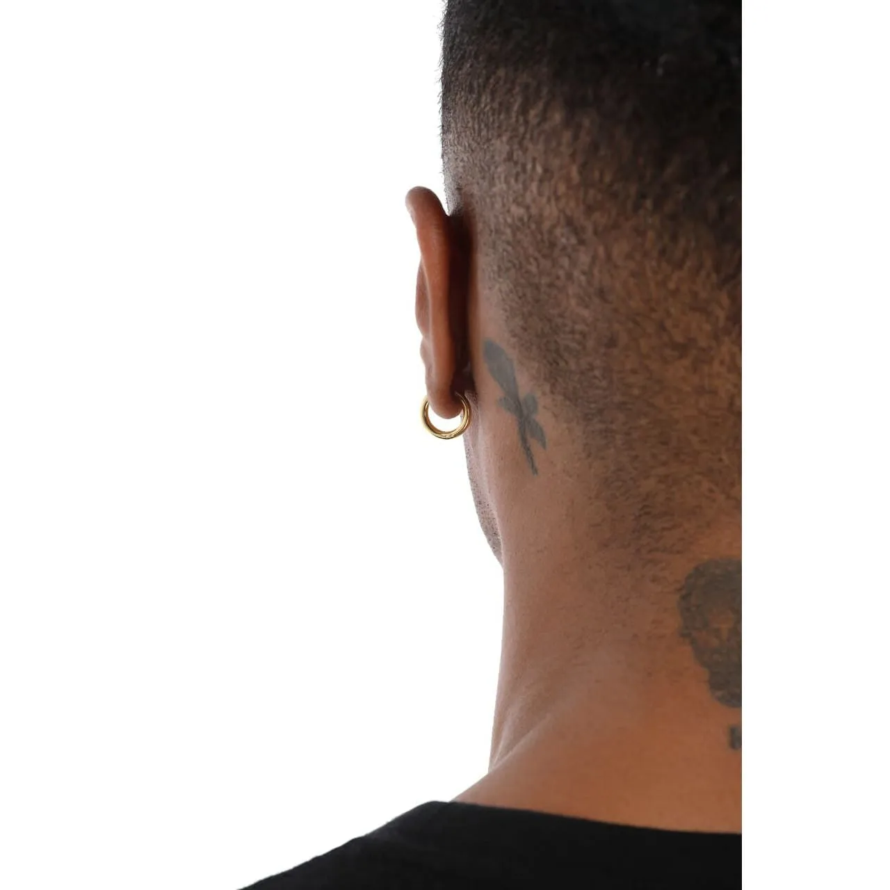 The Gold Eclipse® - 925 Sterling Silver Hoop Earrings in 14K Gold