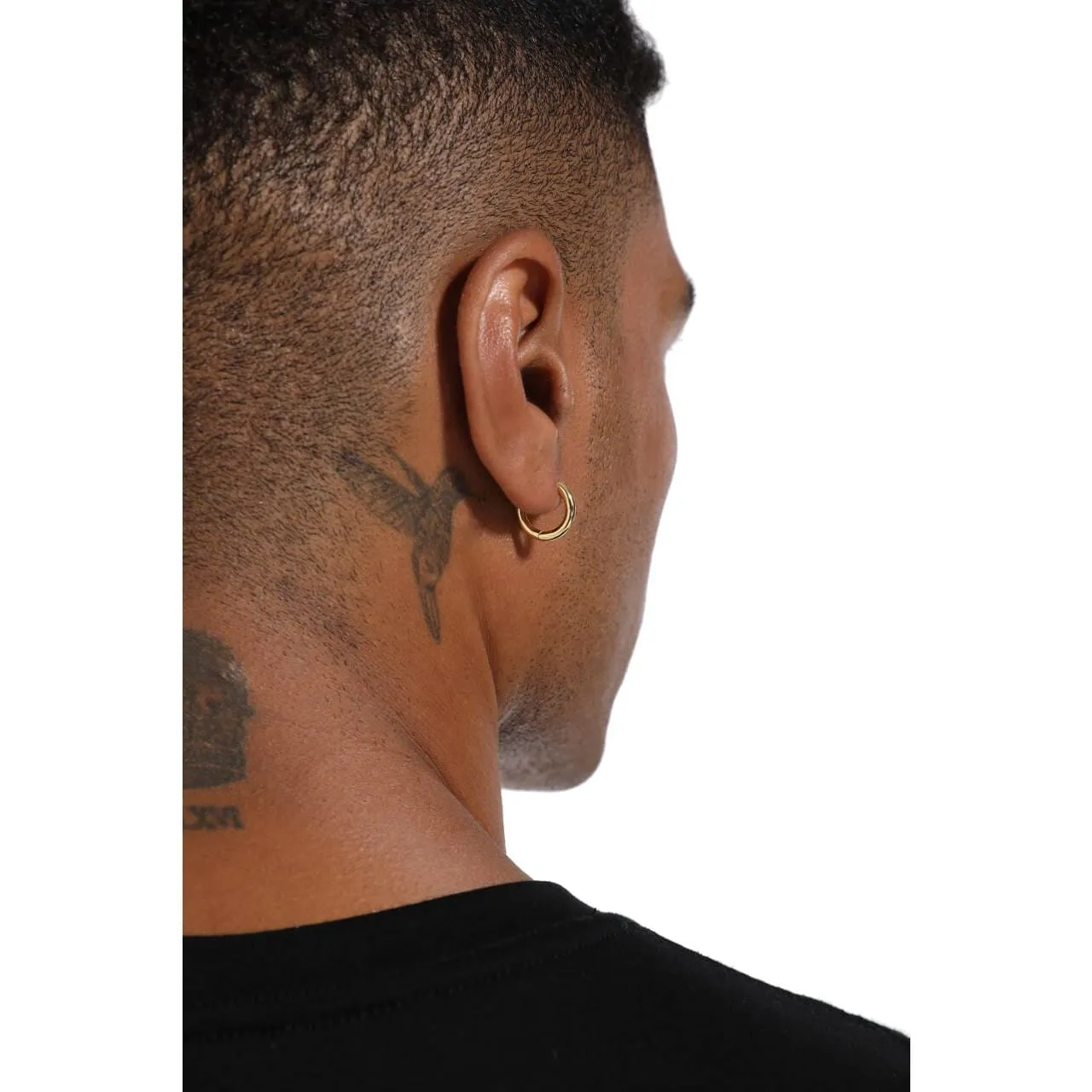 The Gold Eclipse® - 925 Sterling Silver Hoop Earrings in 14K Gold