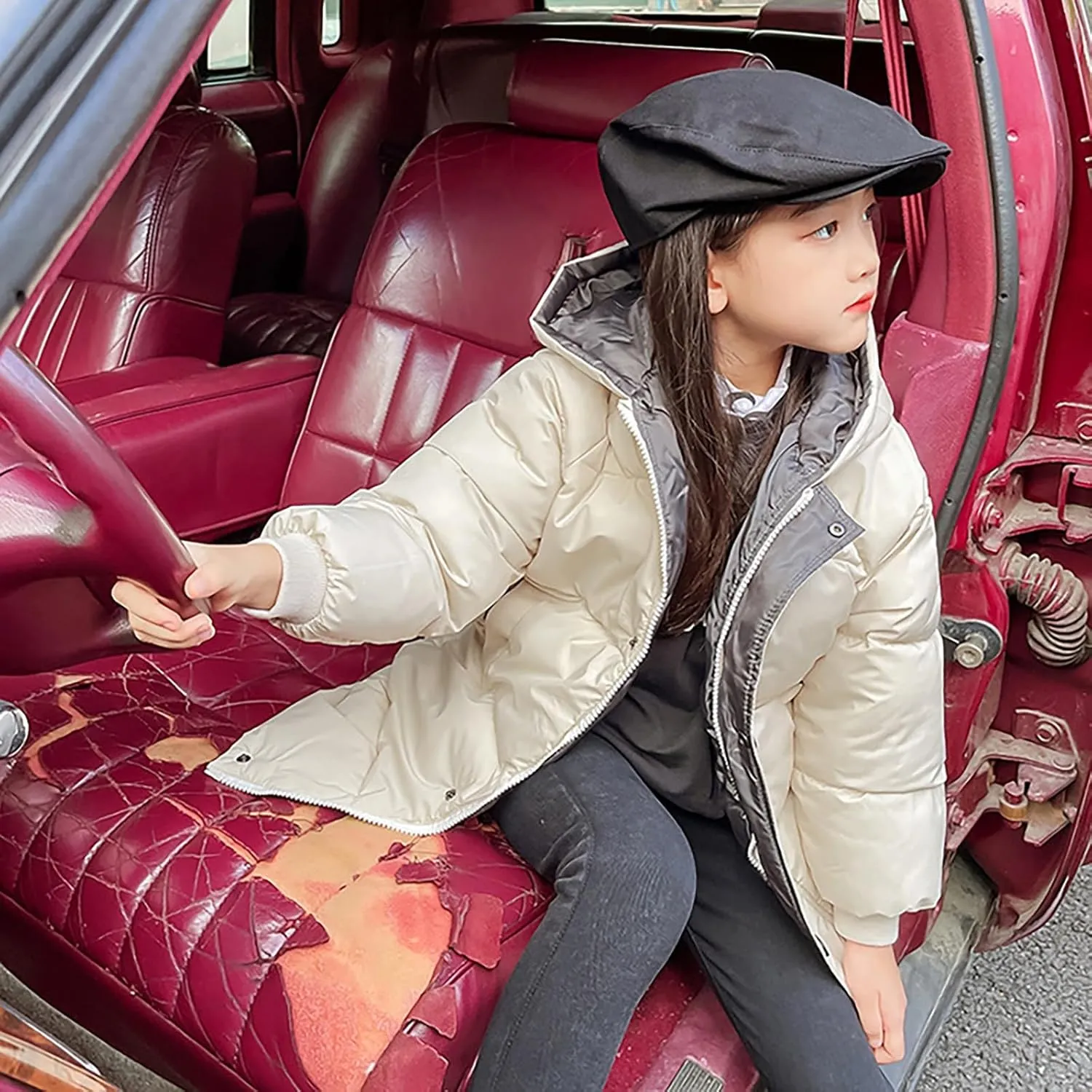 Toddler down Coat 4t Children's Down Padded Jacket Long Cotton Padded Jacket Baby Children's Padded Girls Snow Jacket