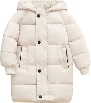 Toddler down Coat 4t Children's Down Padded Jacket Long Cotton Padded Jacket Baby Children's Padded Girls Snow Jacket