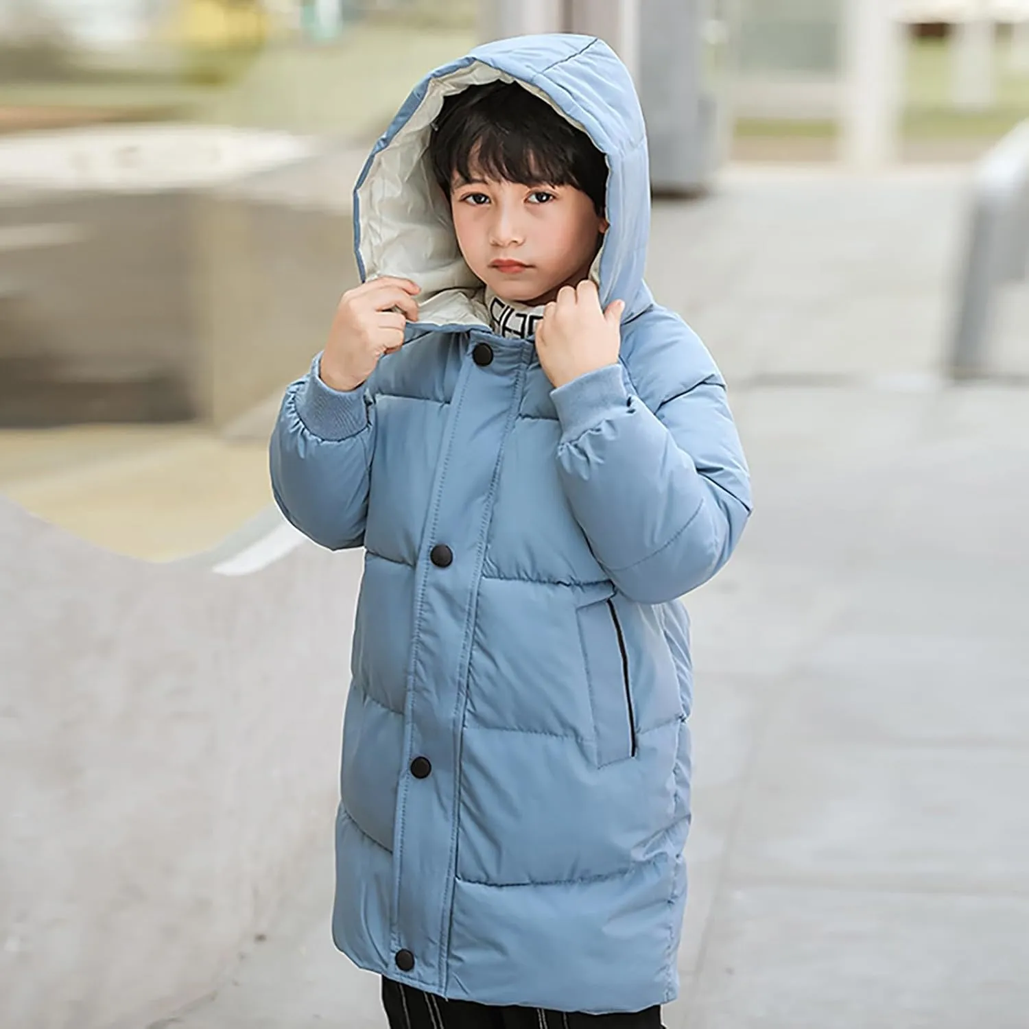 Toddler down Coat 4t Children's Down Padded Jacket Long Cotton Padded Jacket Baby Children's Padded Girls Snow Jacket