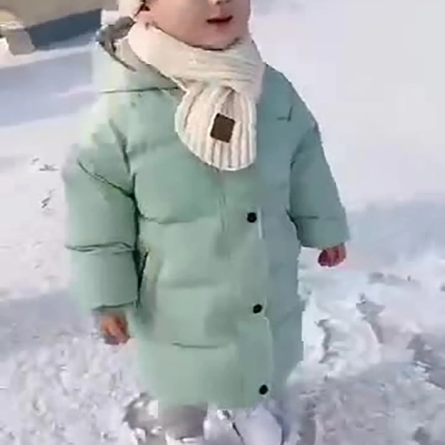 Toddler down Coat 4t Children's Down Padded Jacket Long Cotton Padded Jacket Baby Children's Padded Girls Snow Jacket
