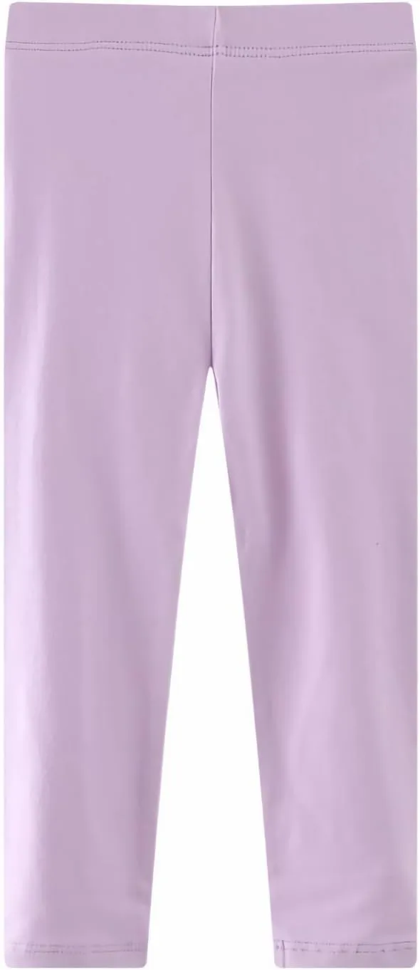 Toddler Girls Cotton Leggings 3-Pack Little Girl Stretchy Leggings Trousers for Kids Spring and Autumn 2-7T