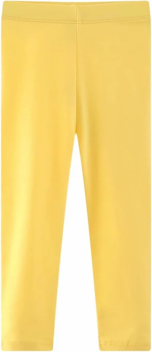 Toddler Girls Cotton Leggings 3-Pack Little Girl Stretchy Leggings Trousers for Kids Spring and Autumn 2-7T