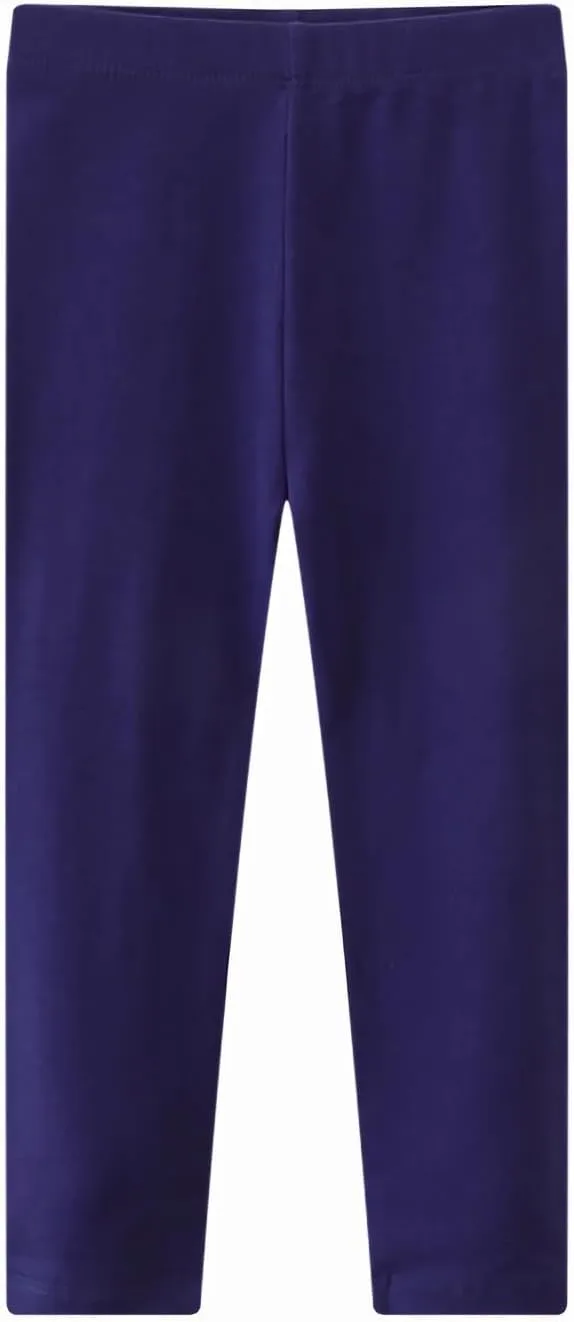 Toddler Girls Cotton Leggings 3-Pack Little Girl Stretchy Leggings Trousers for Kids Spring and Autumn 2-7T