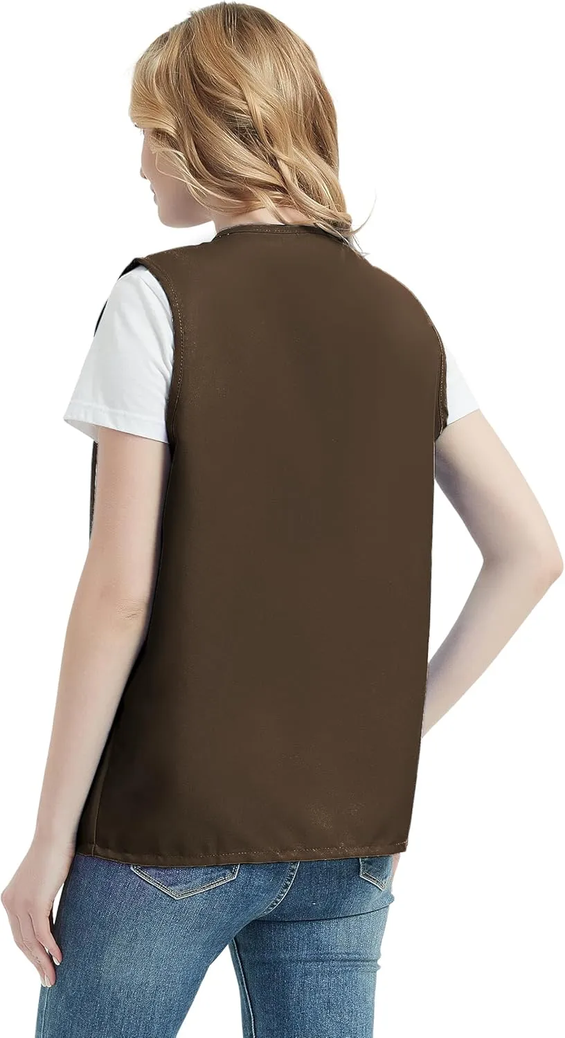 TopTie 5 Pack Volunteer Vest Waiter Bartender Work Uniform, Supermarket Clerk Workwear