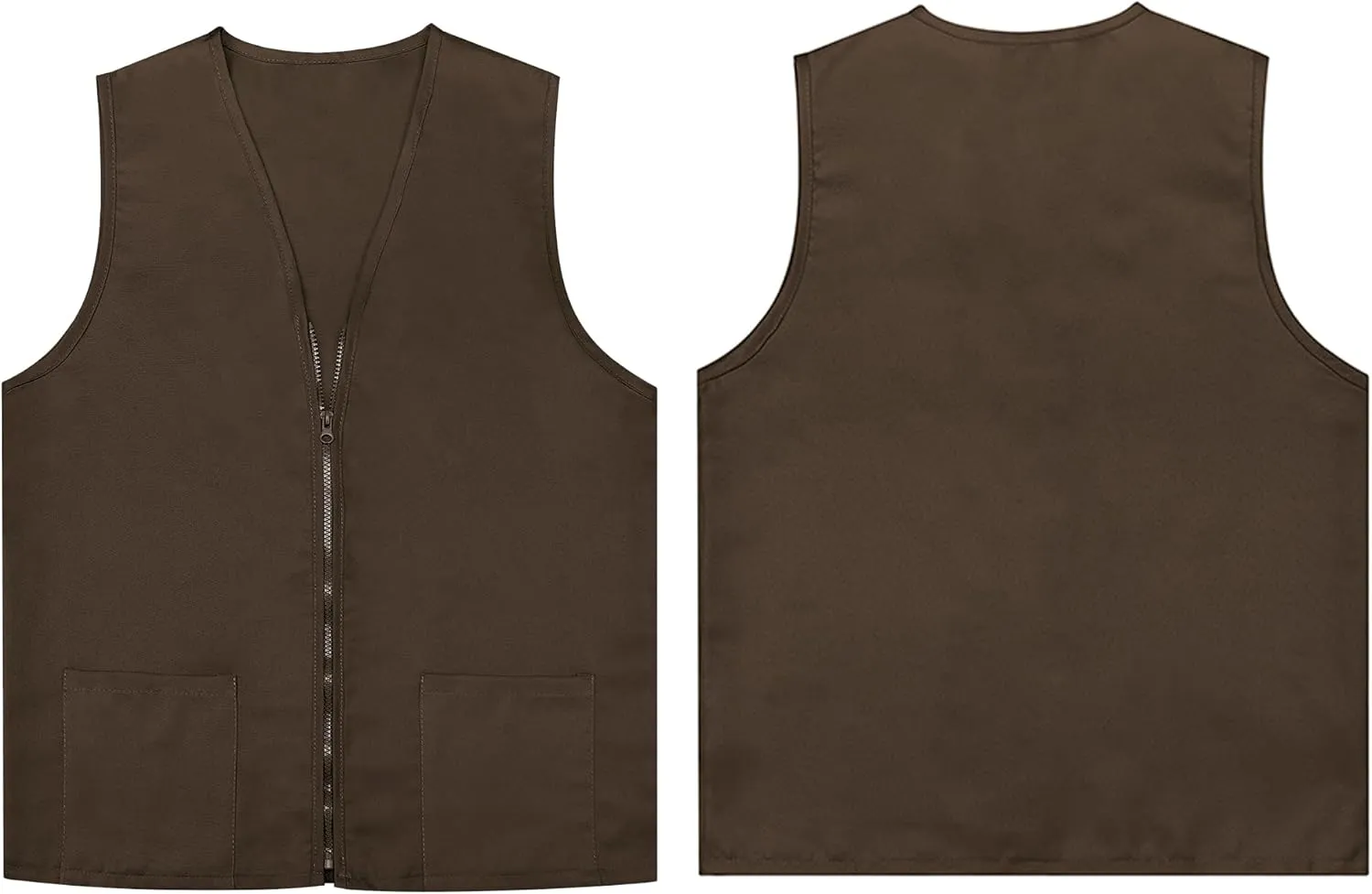 TopTie 5 Pack Volunteer Vest Waiter Bartender Work Uniform, Supermarket Clerk Workwear