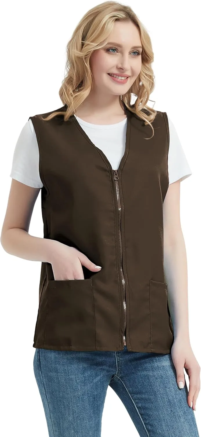 TopTie 5 Pack Volunteer Vest Waiter Bartender Work Uniform, Supermarket Clerk Workwear
