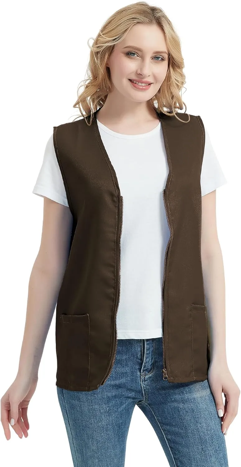 TopTie 5 Pack Volunteer Vest Waiter Bartender Work Uniform, Supermarket Clerk Workwear