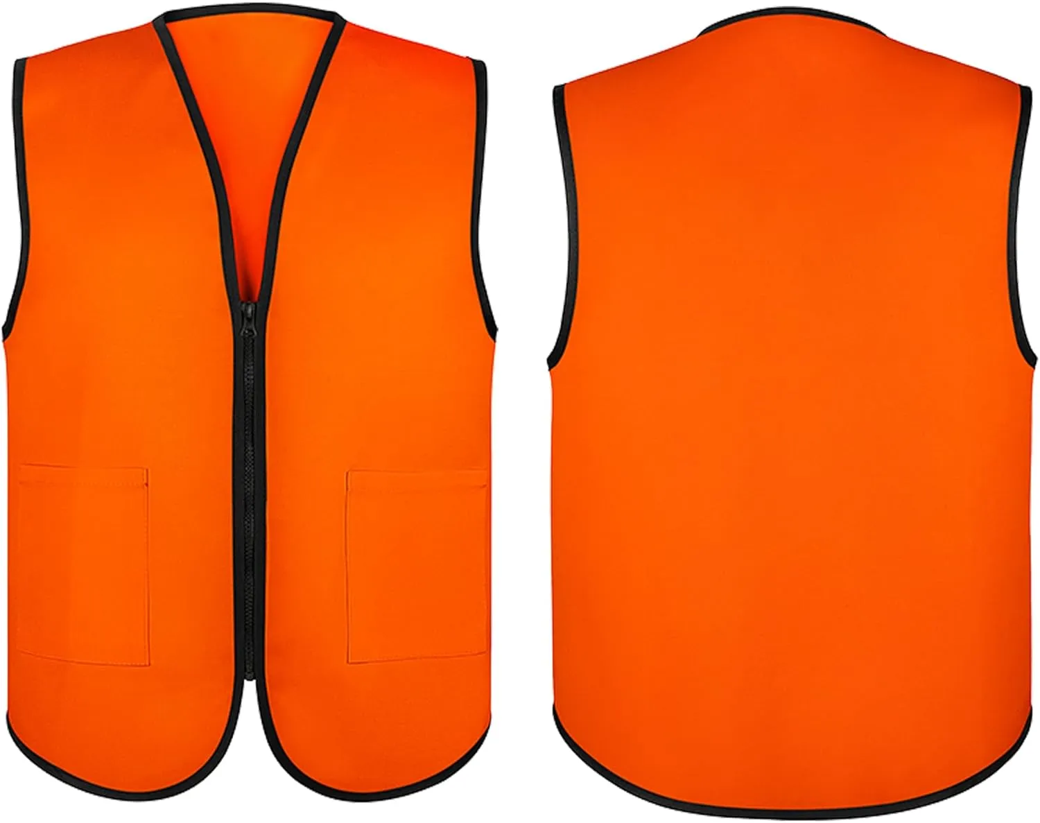 TopTie Supermarket Apron Zipper Vest For Clerk Uniform Vest 5 Packs
