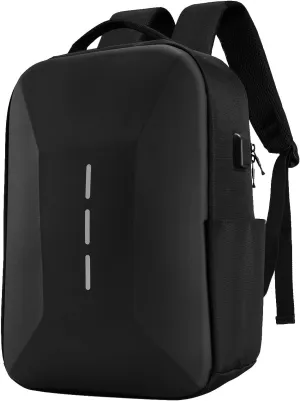 Travel Laptop Backpack for Men Women Business Multifunctional Computer Bag with USB Charging Port Water-Resistant Wear-Resistant Lightweight Casual Daypack Black