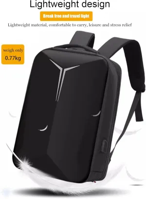 Travel Laptop Backpack for Men Women Business Multifunctional Computer Bag with USB Charging Port Water-Resistant Wear-Resistant Lightweight Casual Daypack Black