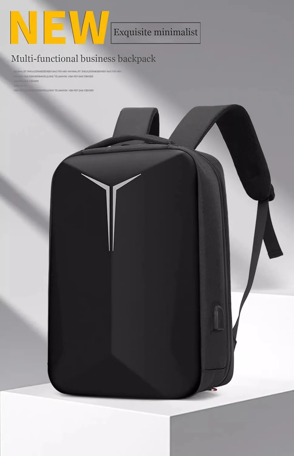 Travel Laptop Backpack for Men Women Business Multifunctional Computer Bag with USB Charging Port Water-Resistant Wear-Resistant Lightweight Casual Daypack Black