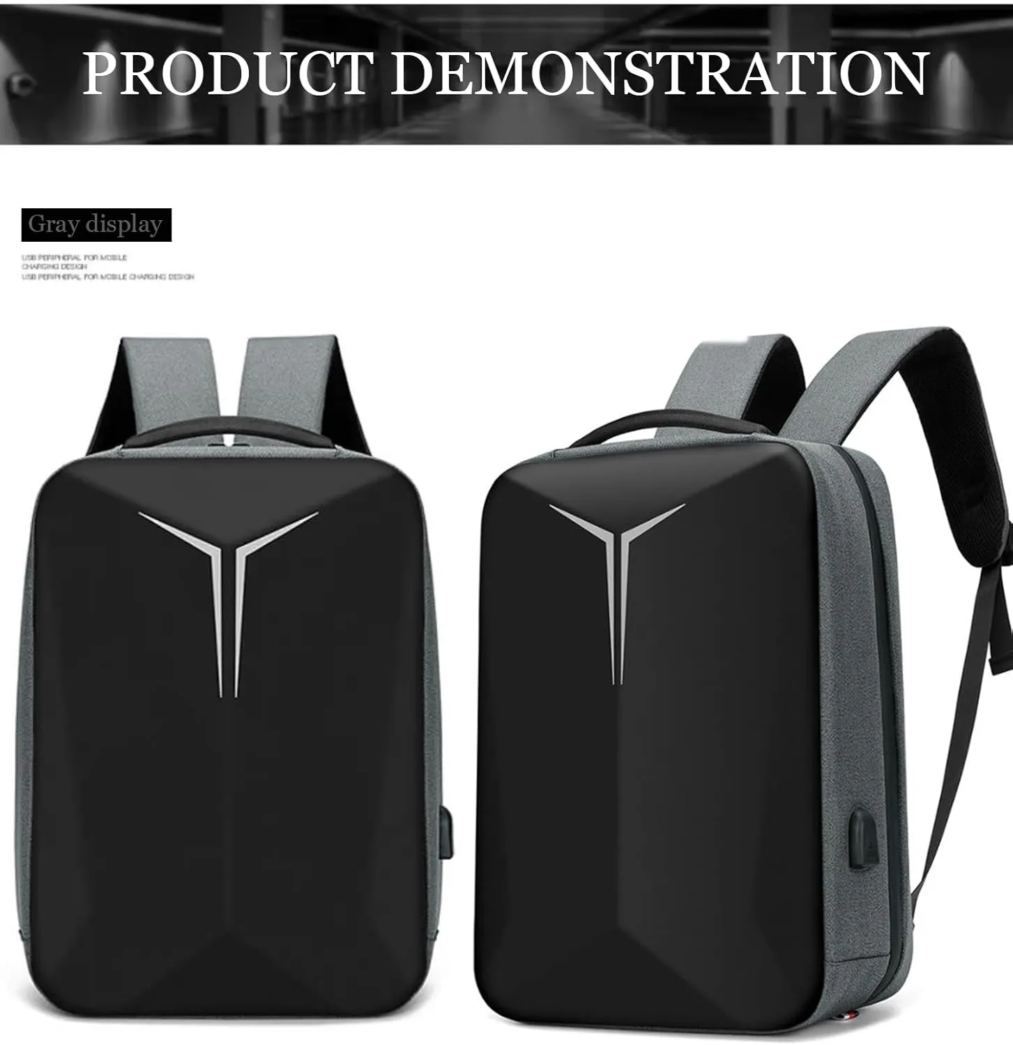 Travel Laptop Backpack for Men Women Business Multifunctional Computer Bag with USB Charging Port Water-Resistant Wear-Resistant Lightweight Casual Daypack Black