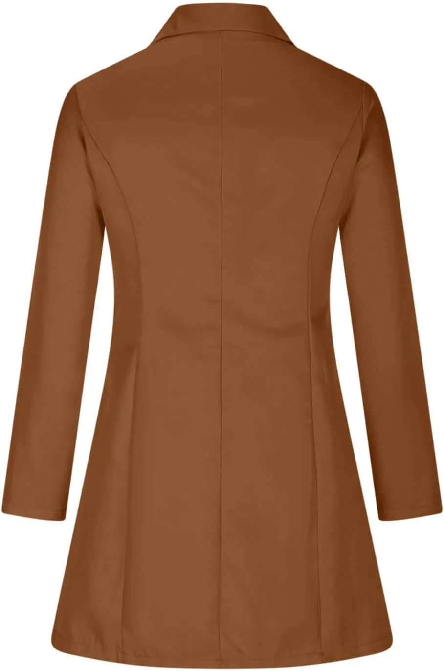Trench Coat Women 2024 Winter Wool Blend Pea Coats Double-Breasted Long Sleeve Work Office Overcoat with Pocket