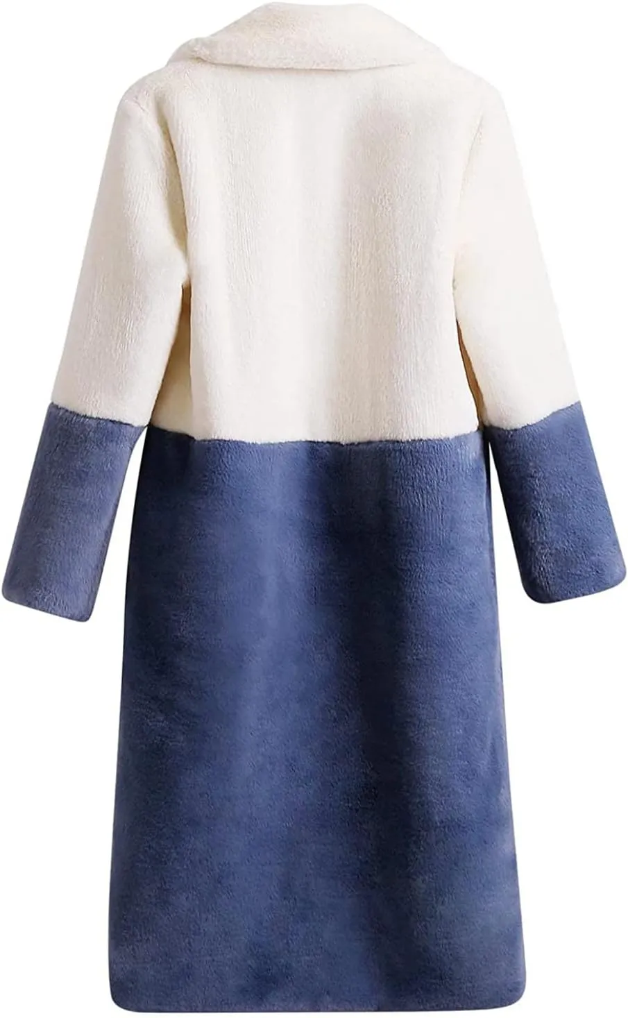 tuduoms Winter Long Coats for Womens Plus Size Faux Fur Sherpa Long Jacket Cotton Padded Overcoat Thickened Fleece Outwear