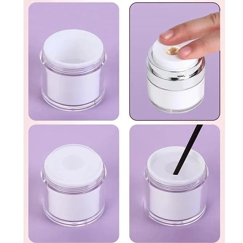 Vacuum Cream Bottles, Airless Pump, 3 Sizes, Durable Acrylic, Mess-Free Dispensing, Ideal for Creams, Lotions, Skin Care, Travel, and Everyday Use