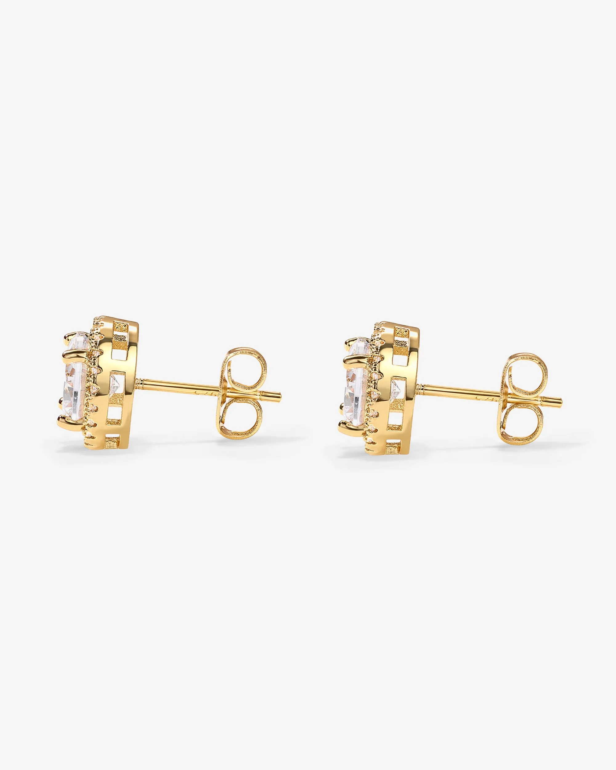 Vermeil Small Halo Studs