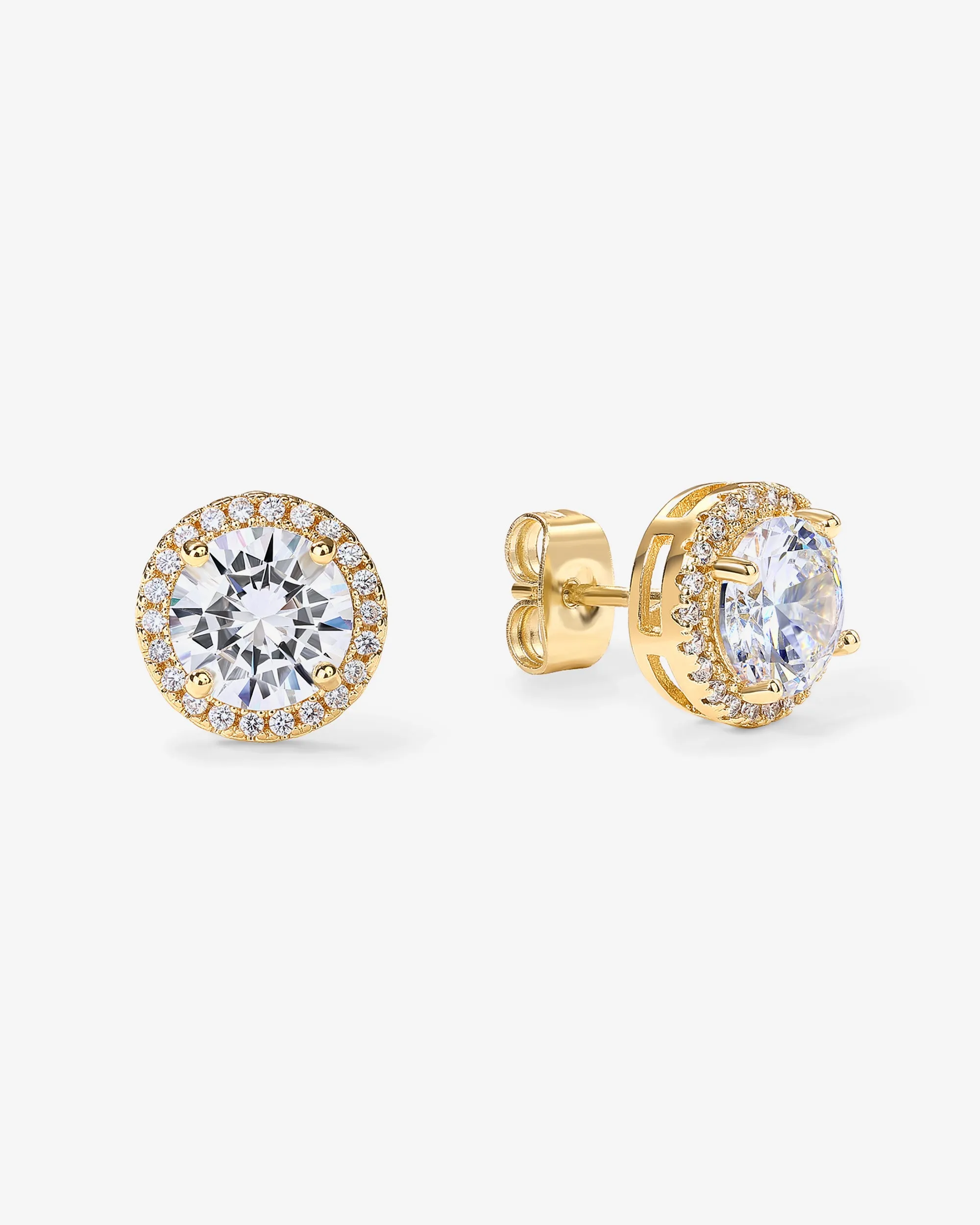 Vermeil Small Halo Studs
