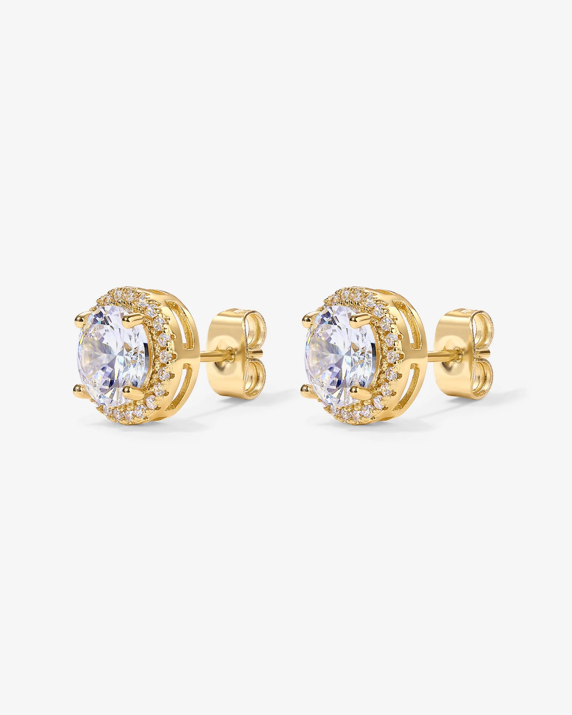 Vermeil Small Halo Studs