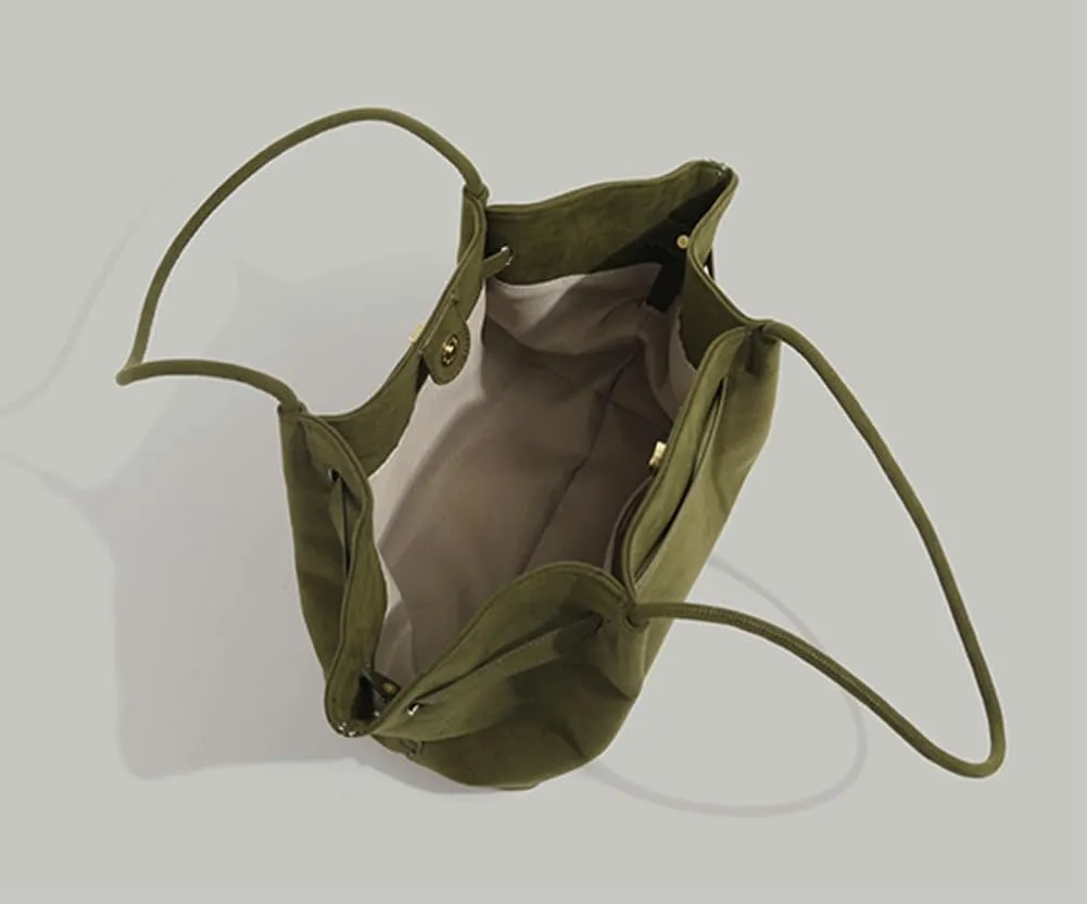 Vintage Unique Frosted Suede Handbag with Pleated Dumpling Shape - Fashionable Commuter Tote Bag for Women