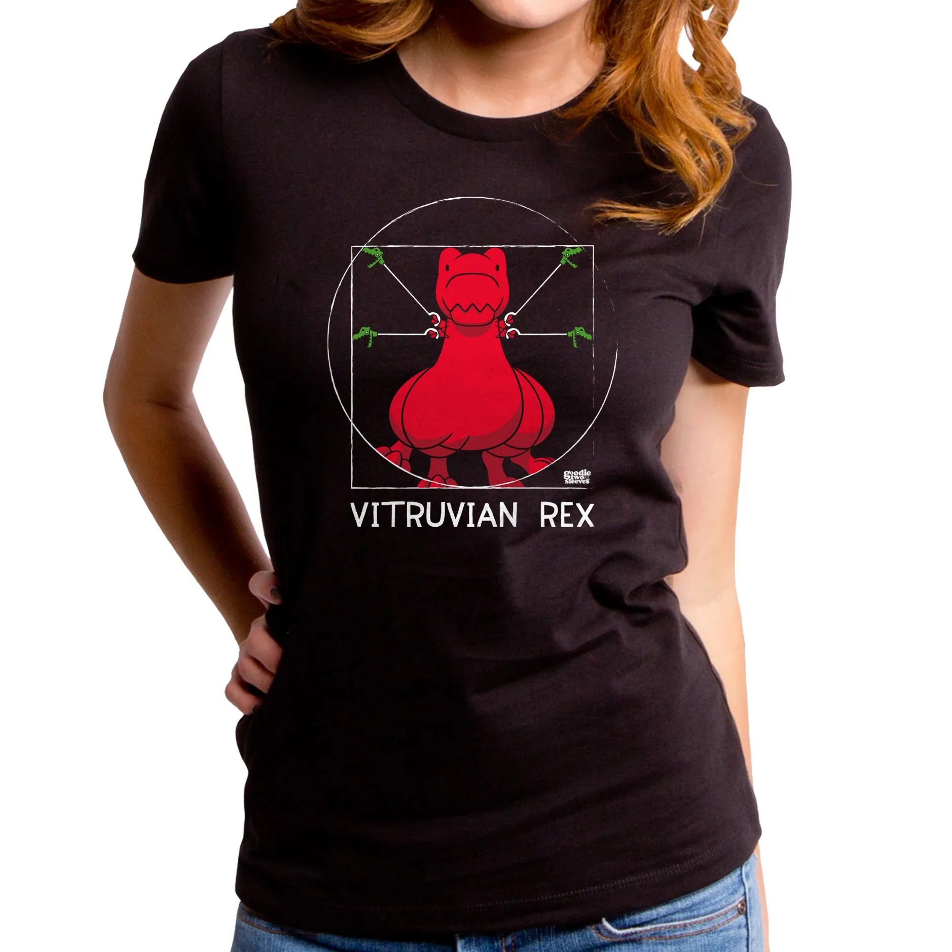 Vitruvian T-Rex Dino Women's T-Shirt