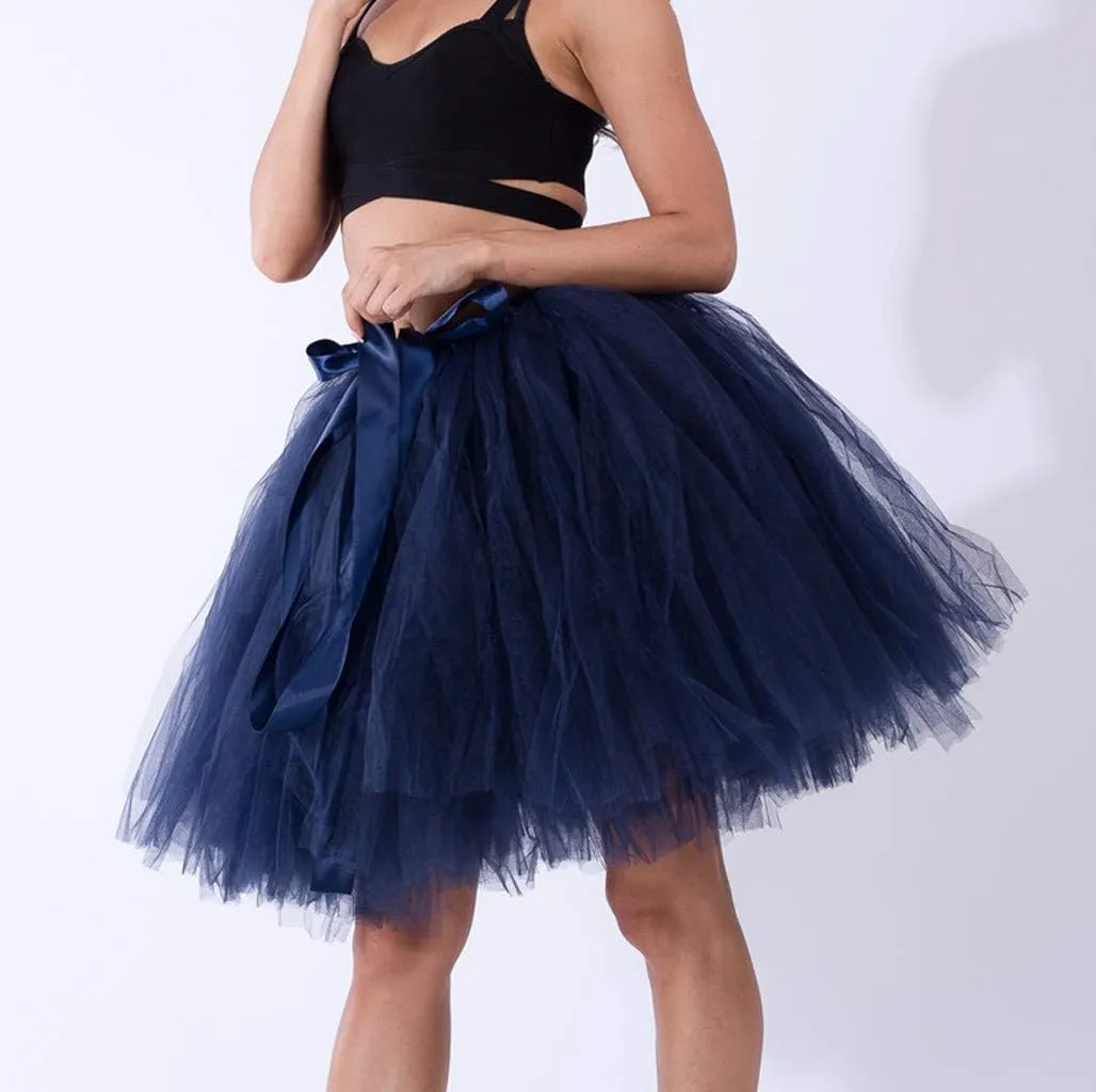 White Tulle Skirts for Women Midi Length Womens Pleated Short Skirt Adult Tutu Purple Tulle Skirt for Women Plus