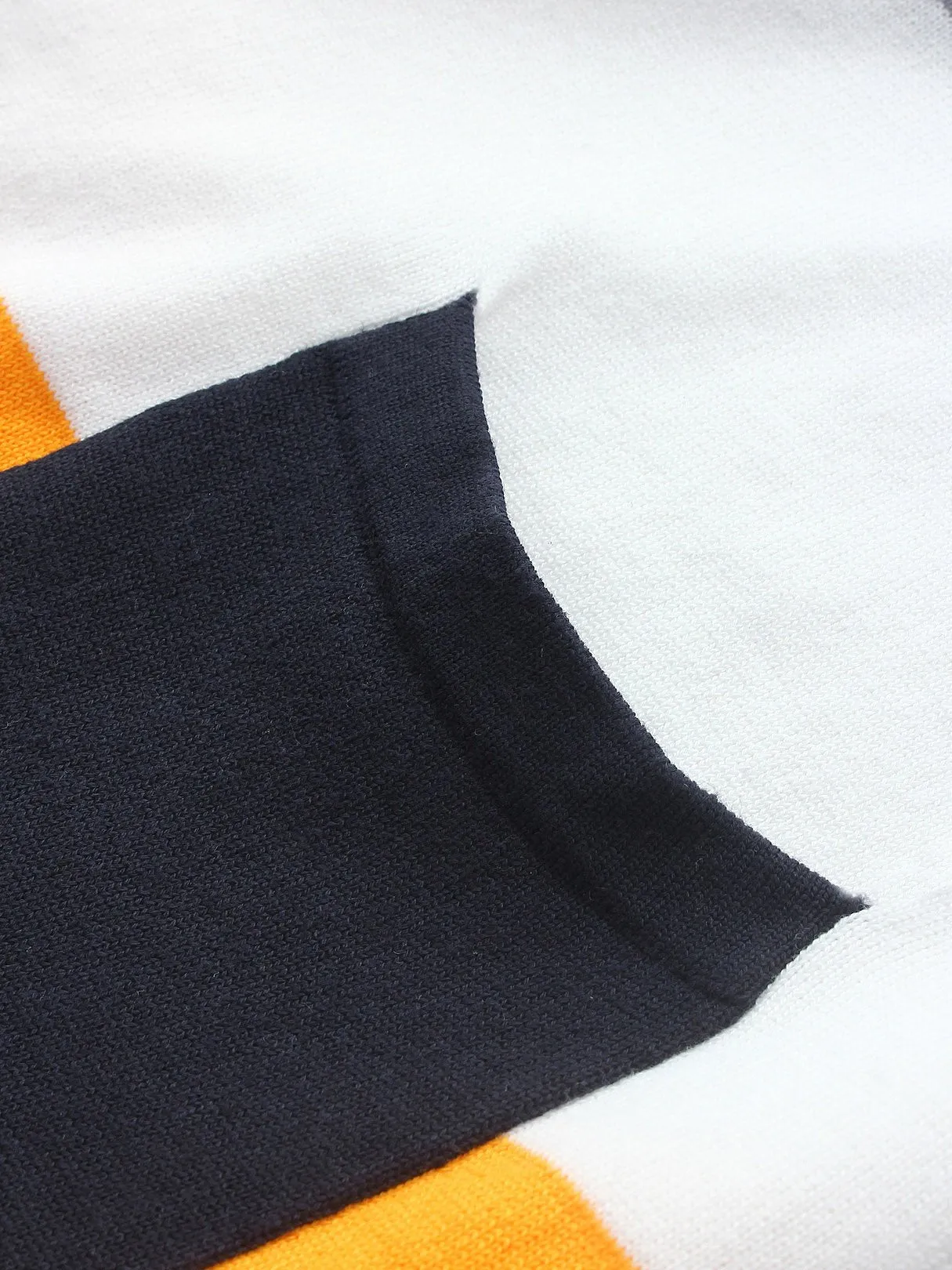 Wholesale Round Neck Stripe Side Pockets Long Sleeve T-Shirts