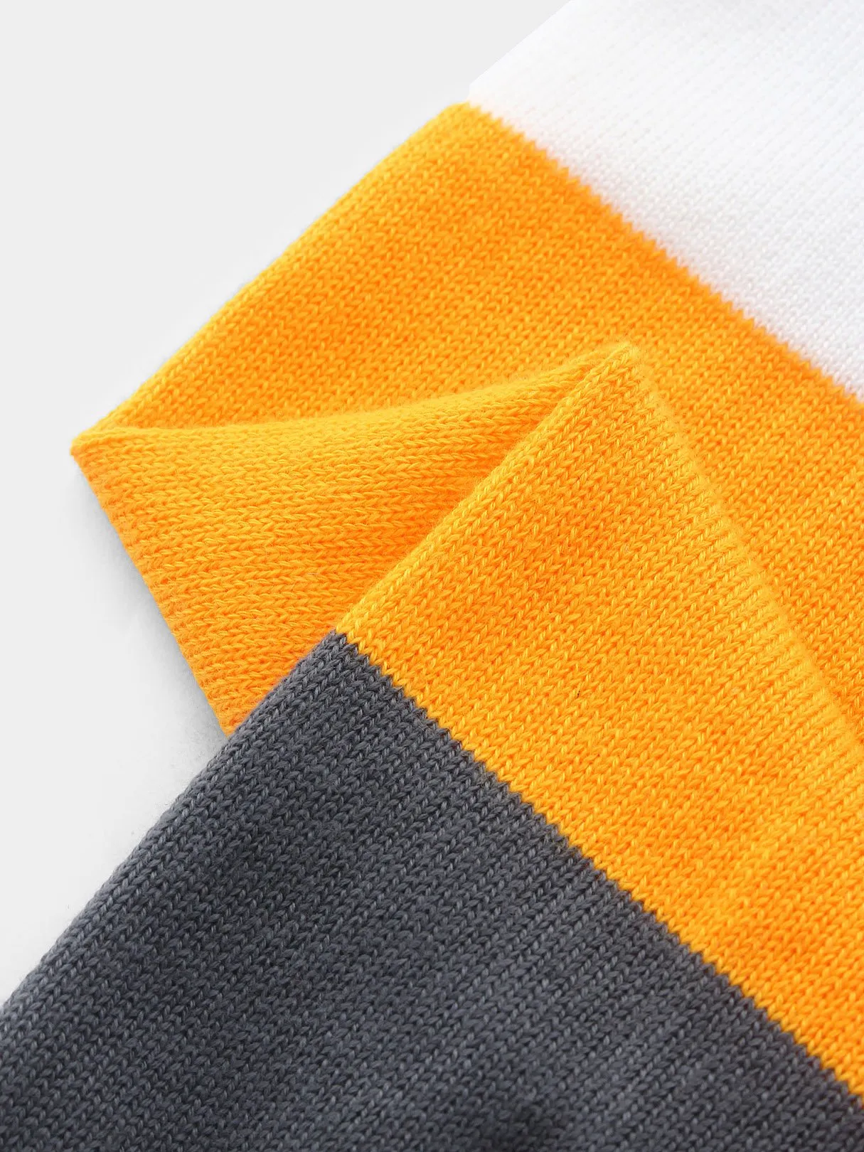 Wholesale Round Neck Stripe Side Pockets Long Sleeve T-Shirts