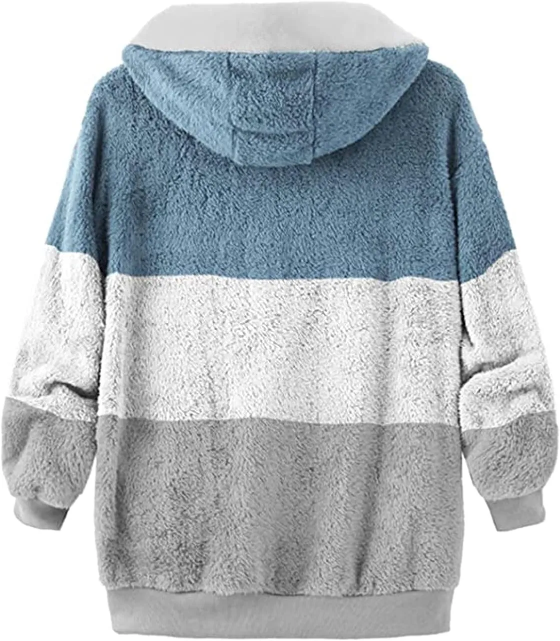 Winter Coats for Women Plus Size Fleece Hooded Jacket Long Sleeve Sherpa Jacket Full Zip Hoodies Winter Clothes