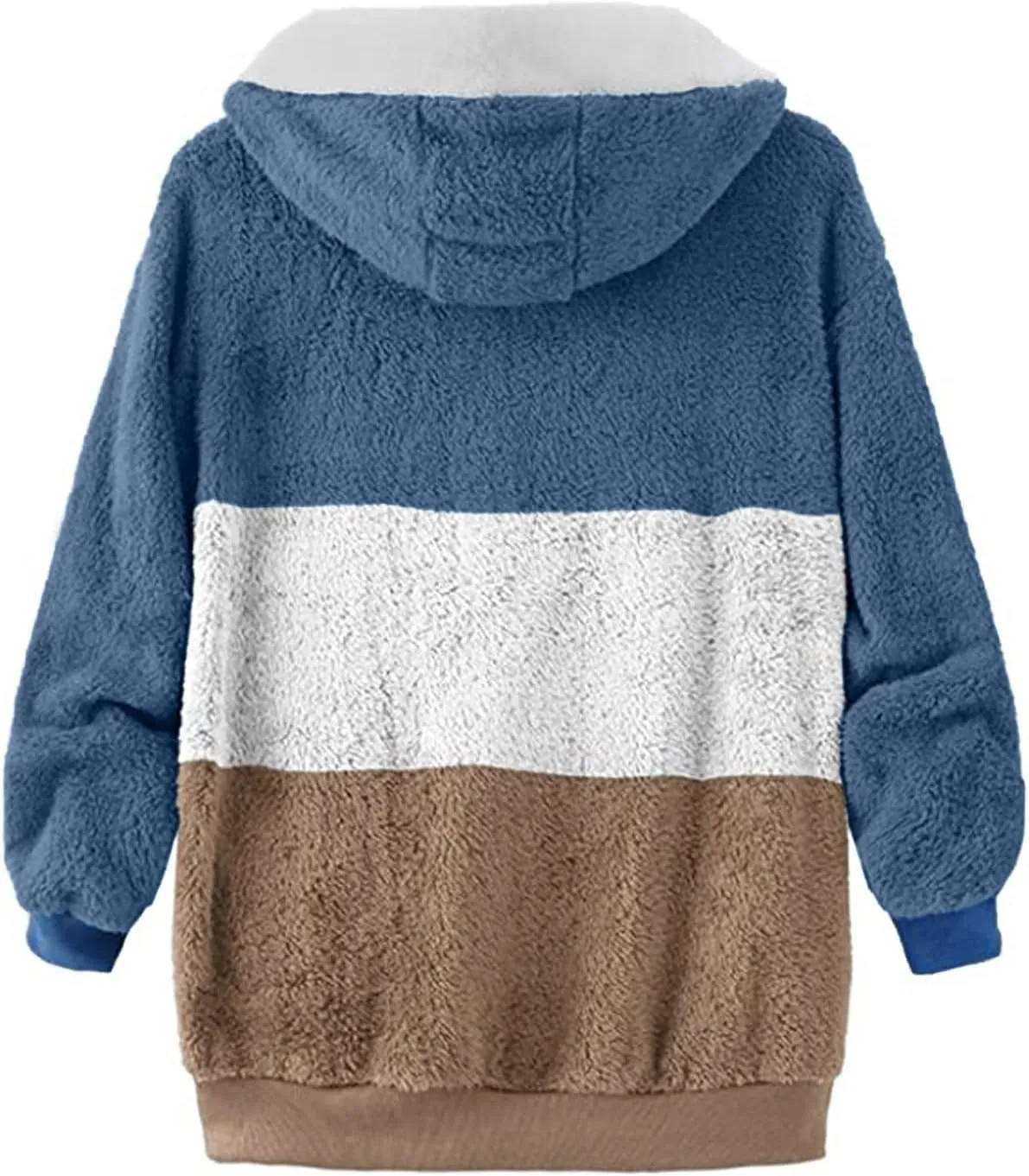 Winter Coats for Women Plus Size Fleece Hooded Jacket Long Sleeve Sherpa Jacket Full Zip Hoodies Winter Clothes