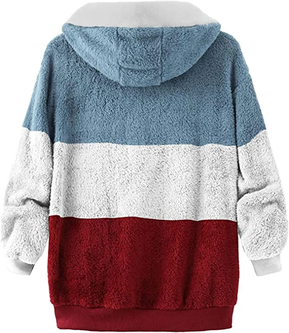 Winter Coats for Women Plus Size Fleece Hooded Jacket Long Sleeve Sherpa Jacket Full Zip Hoodies Winter Clothes