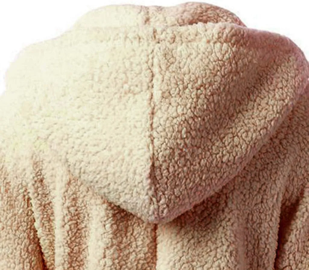 Winter Coats for Women Zip Up Fleece Lined Sherpa Jacket Warm Plush Hooded Jackets Trendy Y2K Teddy Fuzzy Outerwear