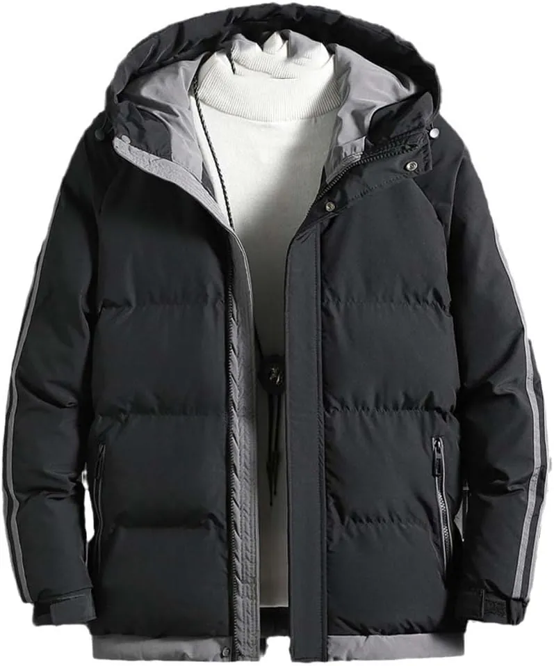 Winter Parkas Men Cotton Jackets Loose Windbreaker Hooded Padded Coats For Couple