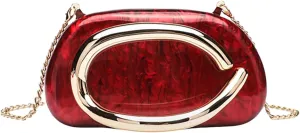 Women Metal Handle Evening Bag Acrylic Clutch Handbags Trendy Y2K Crossbody Bag For Women Elegant Wedding Party handbag